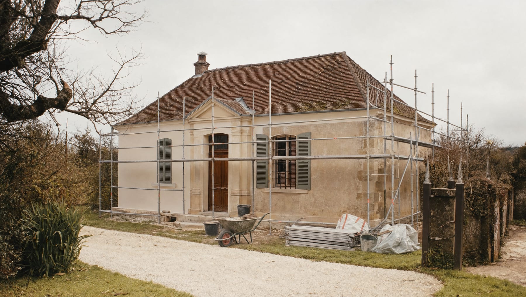 Renovasyon hâlindeki ev